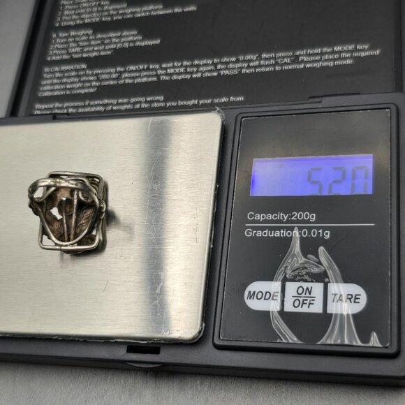 VTG Sterling Silver Leaf & Swirl Ring Size 5 Native American Style Acid Tested - Picture 9 of 9